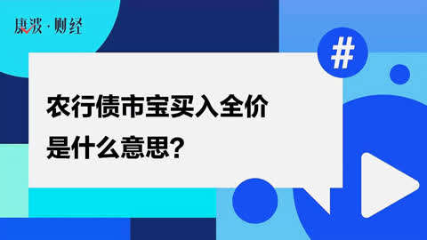 农行债市宝买入全价是什么意思?