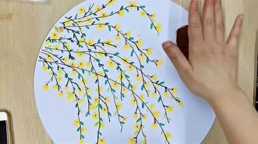 创意美术——迎春花儿童画简单基础视频加速版