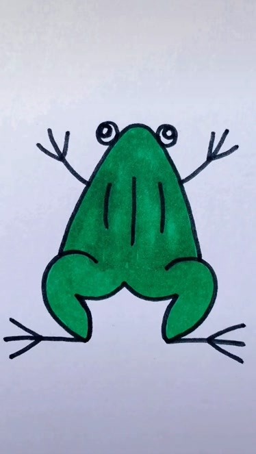 数字2画小青蛙