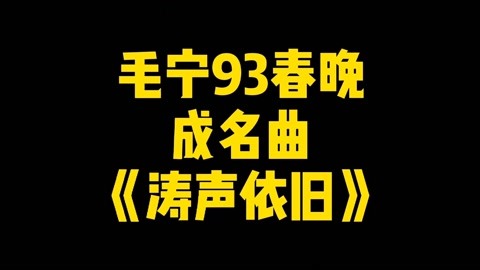 毛宁涛声依旧1993春晚图片