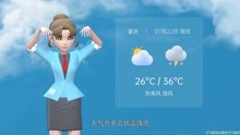 重庆市2021年7月22日天气预报