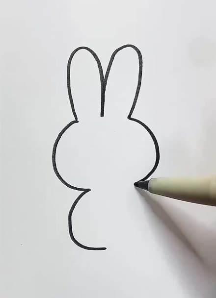 用数字3画小白兔图片