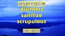 看美剧学英语单词：disinfect, sanitize, scrupulous, 英语口语