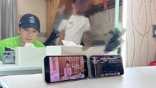 黄晓明两部手机追自己的剧，左边《中餐厅6》，右边《玫瑰之战》