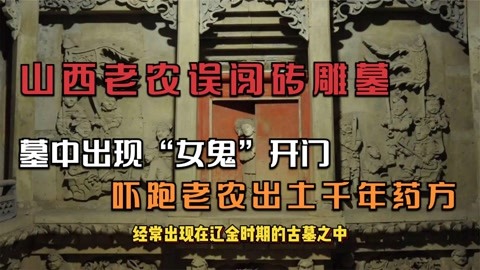 山西老农误闯砖雕墓,墓中现"女鬼"开门,吓跑老农出土千年药方