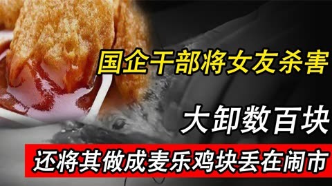 男子将女友做成麦乐鸡块,丢在南京闹市街头,南京美食街碎尸案