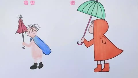 raincoat简笔画图片