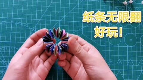 一张纸折一个翻翻乐,简单的无限翻玩具,有趣的亲子折纸教程