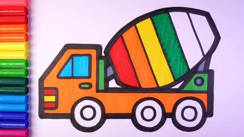 儿童简笔画 一起学画画 育儿简笔画 简笔画 一起来画工程车吧