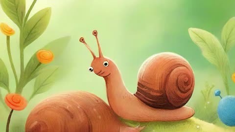 《蜗牛菜园慢慢爬》:小蜗牛爬菜园,慢慢悠悠赏风光