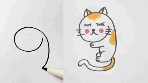 动漫小猫画法图片