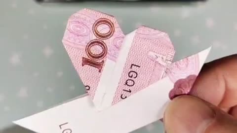 折纸爱心步骤图人民币图片