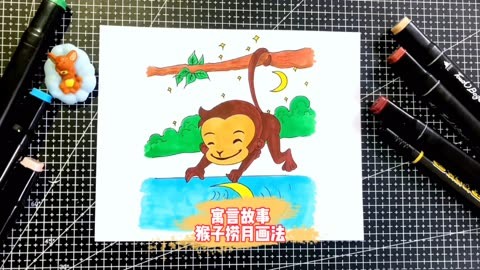 猿声简笔画图片